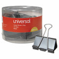 Universal Office Products UNV11112 Large Binder Clips, Black - 12
